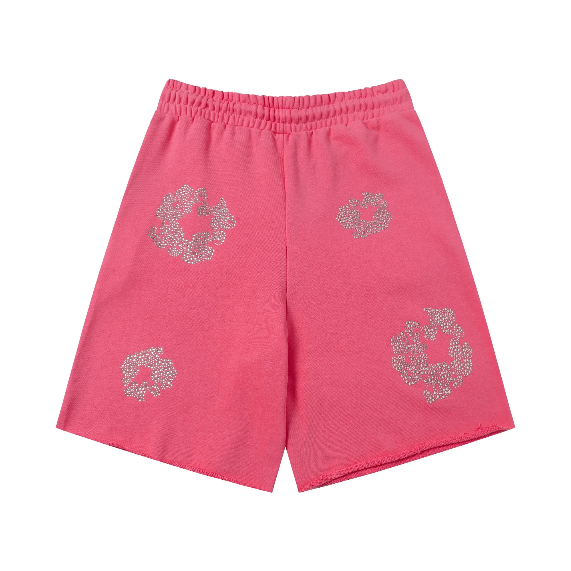 P124 8205#DENIM TEARS Kapok European and American fashion brand high-quality crystal hot diamond set Color: Black Gray Rose Red Size S-XL